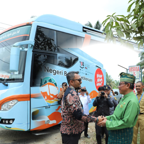 Rombongan Roadshow  Bus KPK Tiba di Bumi Melayu,Bupati H.M Wardan Sampaikan Harapannya