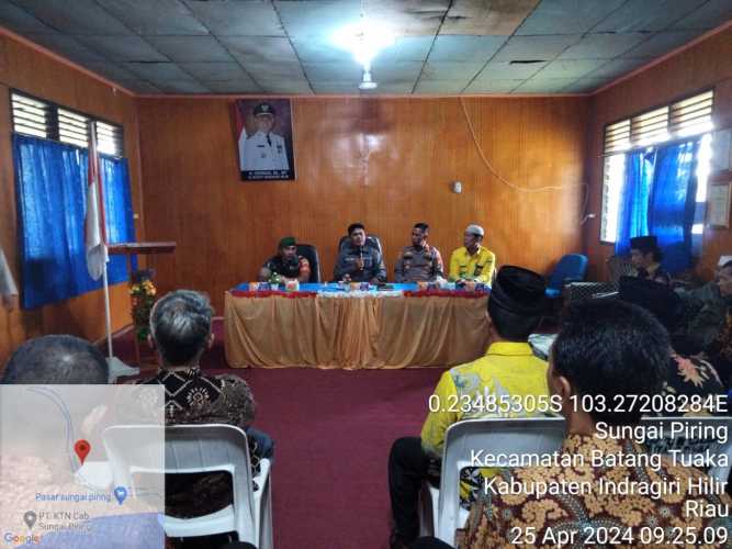 Babinsa Batang Tuaka Menghadiri Musyawarah LPTQ dan PHBI Kecamatan Batang Tuaka