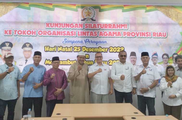 Antisipasi Isu Sara Tahun Politik, DPW Partai Perindo Riau Kunjungi FKUB