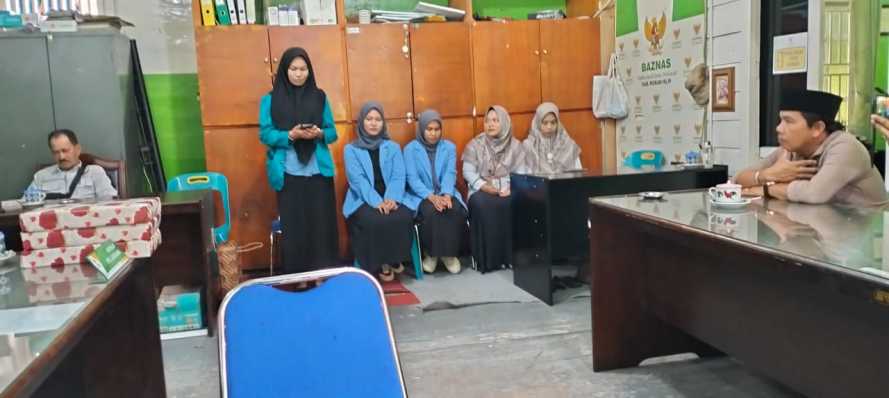 Tiga Mahasiswa UIN Susqa Dan  Satu STAI Ar Ridho Alhiri PPL Di Baznas Rohil