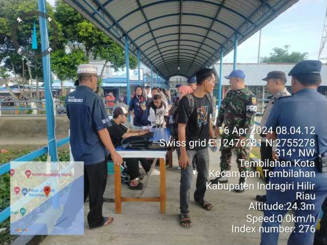 Personil Koramil 01/Tembilahan Awasi Arus Balik di Pelabuhan Pelindo