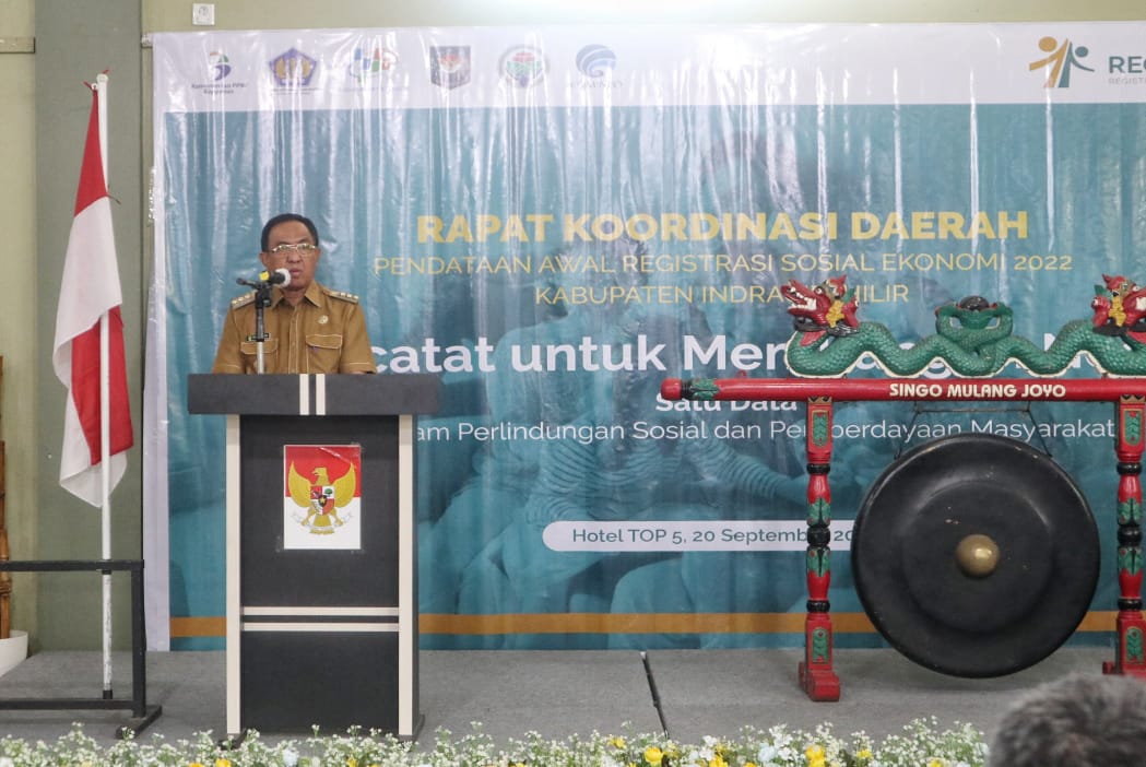 Galeri Bupati Inhil H.M.Wardan  Buka Rakorda Pendataan Awal Registrasi Sosial Ekonomi (Regsosek) Tahun 2022