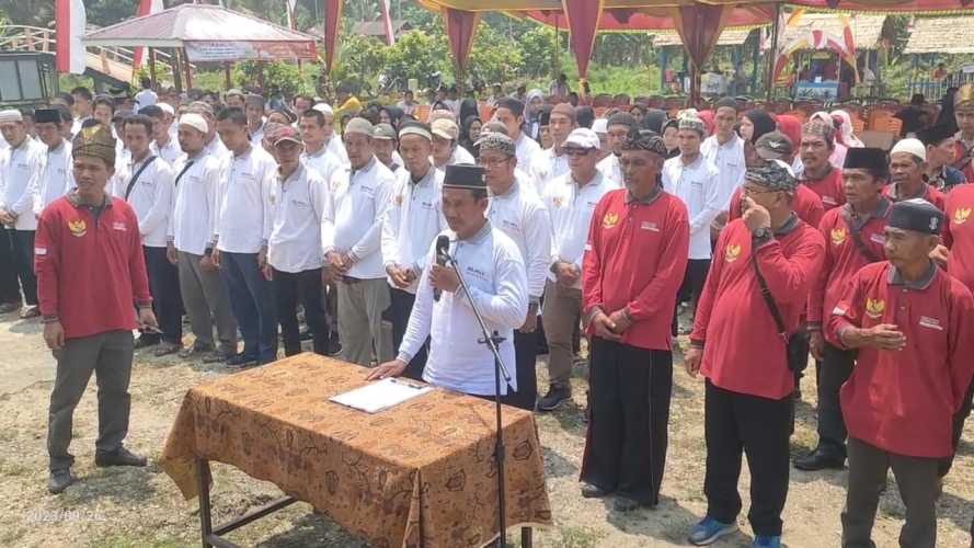 Ratusan Relawan Siap Kawal Desa Sungai Intan Tolak Praktek Uang Dalam Pemilu 2024