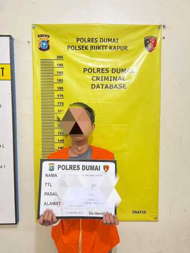 FR Alias IJ di bekuk Unit Reskrim Polsek Bukit Kapur Pelaku Pencurian