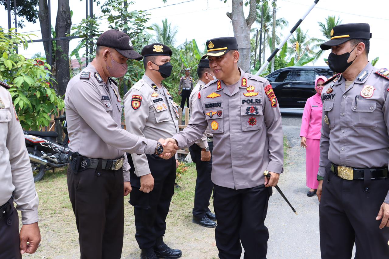 Kapolres Inhil beserta Ketua Bhayangkari  Kunjungan Kerja ke Polsek Tembilahan Hulu