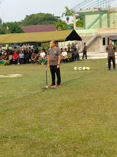 Pembukaan Event Turnamen Danrem Cup HUT TNI Ke -78,KUPT Persampahan Sampaikan Harapannya