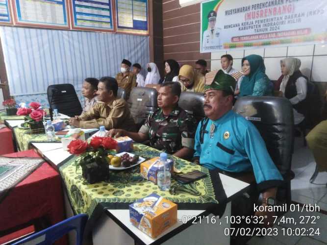 Serma Darmansyah Wakili Danramil Musrenbang Kecamatan Tembilahan Hulu