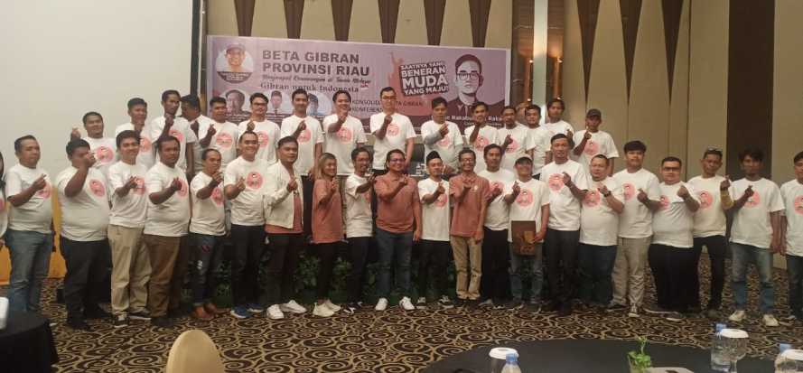 Hadirkan Pimpinan Relawan 12 Kabupaten/kota, Beta Gibran Riau Konsolidasi Kemenangan Satu Putaran
