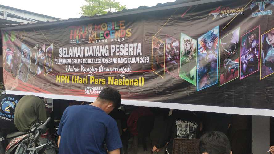 Puluhan Tim Perebutkan Top Four pada Turnament Mobile Legends Sempena HPN Riau di Inhil