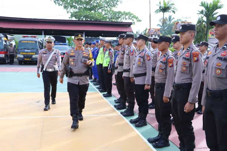 AKBP Norhayat,SIK Pimpin Apel Gelar Pasukan Operasi Keselamatan Lancang Kuning 2023
