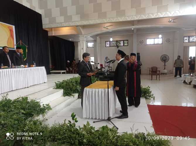 M. Irfan A. Indra Putra di Lantik Sebagai Wakil Ketua III Yayasan Tasik Gemilang (Unisi)