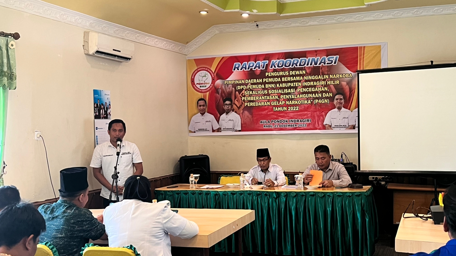DPD Pemuda BNN Inhil Laksanakan Rakor dan Sosialisasi P4GN Tahun 2022