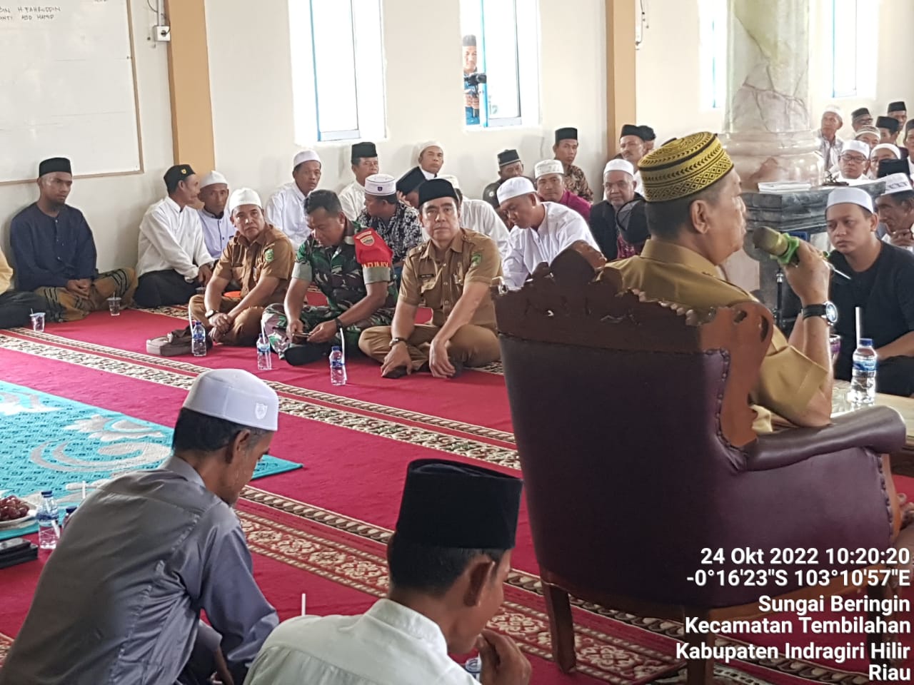 Mewakili Danramil 01/Tembilahan,Sertu M.Yasin Menghadiri Peringatan Maulid Nabi Muhammad Saw