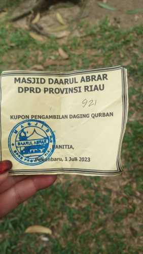 Diduga Panitia Qurban DPRD Riau 