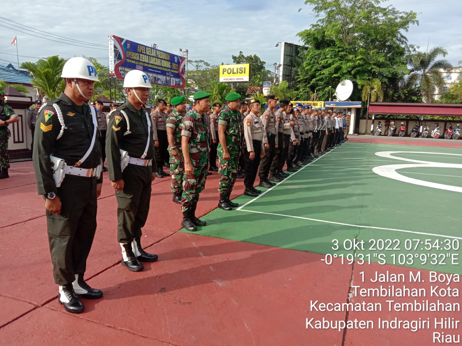 Sertu M.Yasin Babinsa Koramil 01/Tembilahan Mengikuti Apel Gelar Pasukan Operasi Lancang Kuning